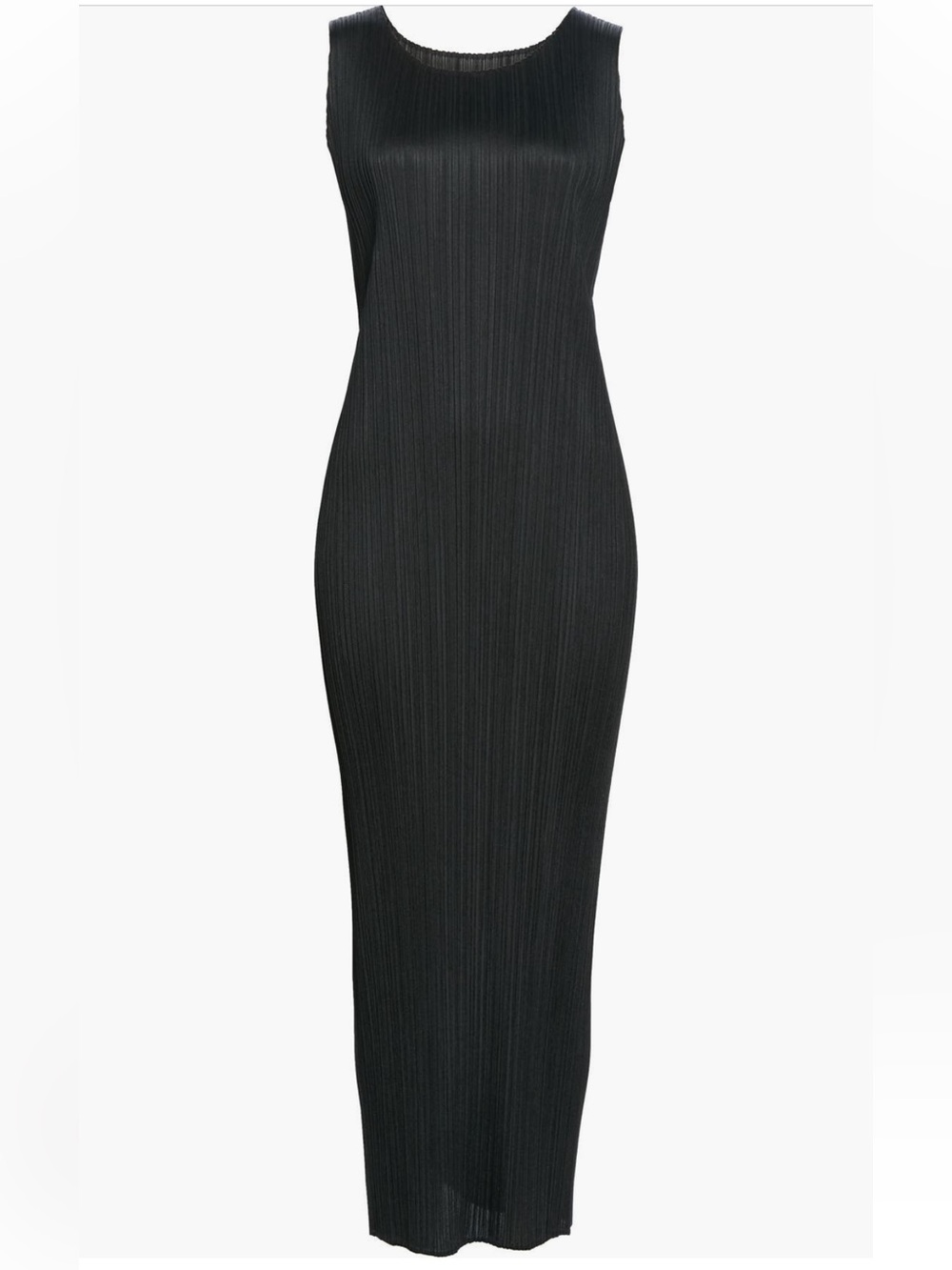 Pleats Please Issey Miyake Black Sleeveless Mid-Length Dress Size 5 NWT! $515